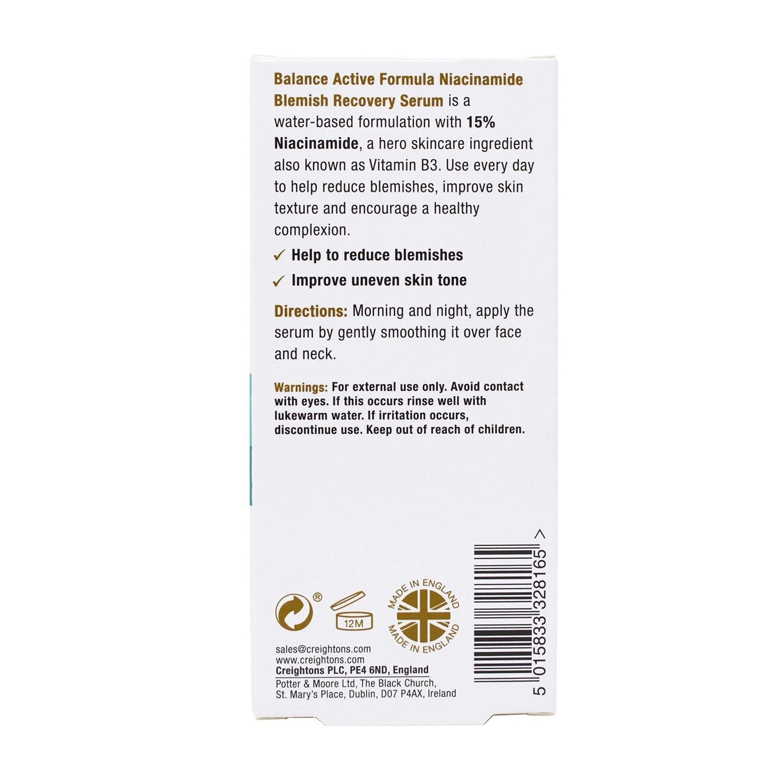 Balance Active Formula Niacinamide Facial Serum 30ml - Image 4