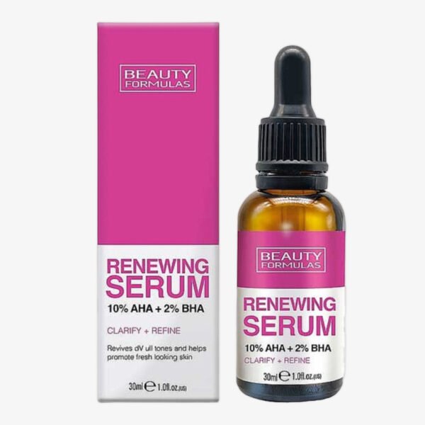 Beauty Formulas Renewing 10% AHA + 2% BHA Facial Serum 30ml