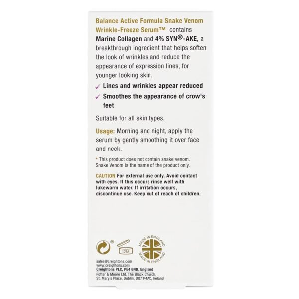 Balance Active Formula Snake Venom Wrinkle-Freeze Facial Serum 30ml - Image 5
