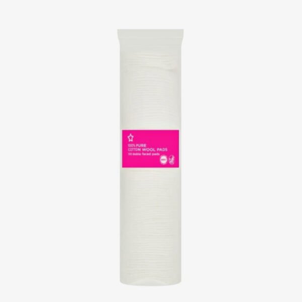 Superdrug 100% Pure Cotton Wool Pads  100 Double Faced Pads