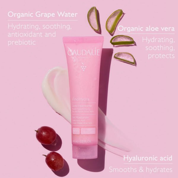 Caudalie VinoHydra Gel Moisturiser with Hyaluronic Acid + Aloe Vera 60ml - Image 2