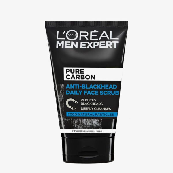 L'Oreal Men Expert Pure Charcoal Anti-Blackhead Daily Face Scrub 100ml