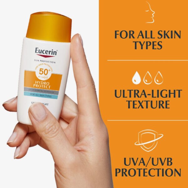 Eucerin Sun Face Hydro Protect Ultra-Light Fluid SPF 50+ 50ml - Image 2