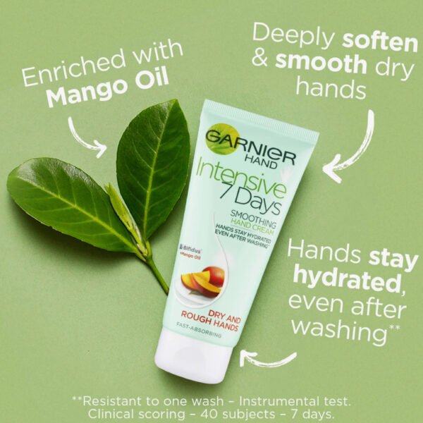 Garnier Intensive 7 Days Nourishing  Mango Hand Cream  100 ml - Image 3