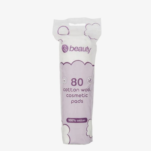 CS Beauty 80 Cotton Wool Round Cosmetic Pads